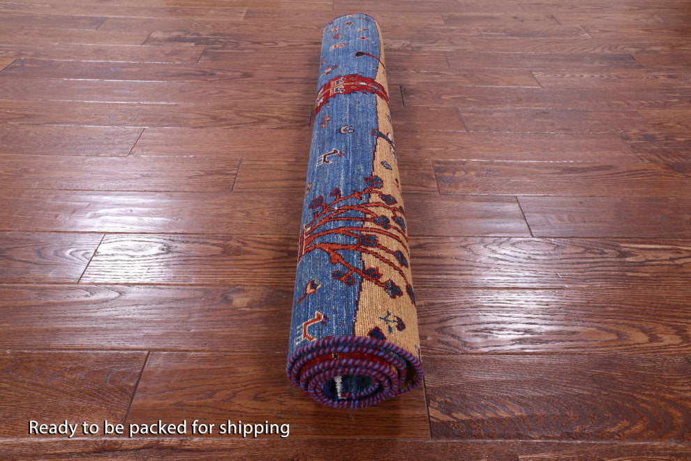 3' 11" X 5' 10" Tribal Persian Gabbeh Hand Knotted Wool Rug Q12136