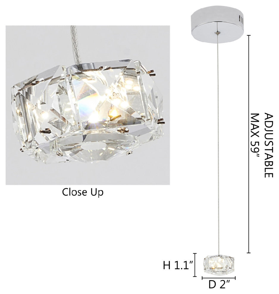 LED Crystal Mini Pendant Light