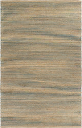 Classic Blue Undertoned Organic Jute Area Rug, 5'x7'9