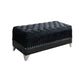 Stroage Bench with Nailhead Trim, Black
