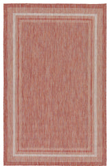 Unique Loom Rust Red Soft Border Outdoor 5' 0 x 8' 0 Area Rug