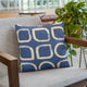Plutus Blue Block Dot Luxury Throw Pillow, 20"x30"