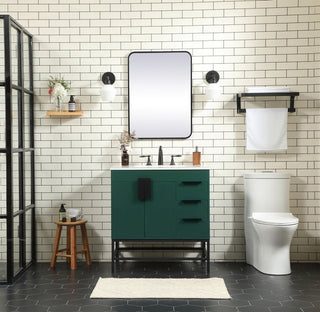 Home Living 22" Modern Green-Light Bathroom Vanity