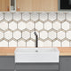 Shell Stone Limestone Naples Design on 12"x12" Mosaic Tile (10 sqft per box)