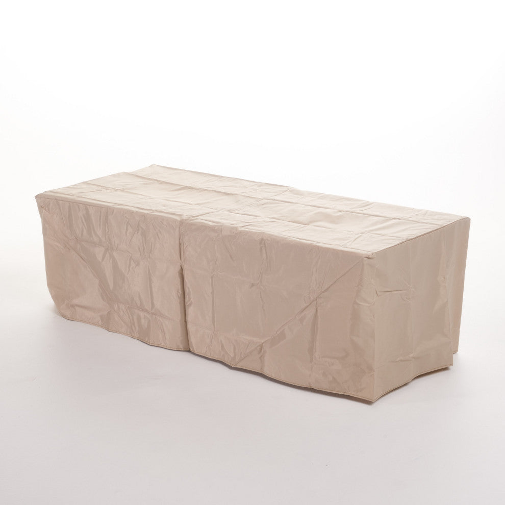 Lecanto Outdoor 50,000 BTU Rectangular Fire Pit, No Tank Holder, Gray Wood Patt