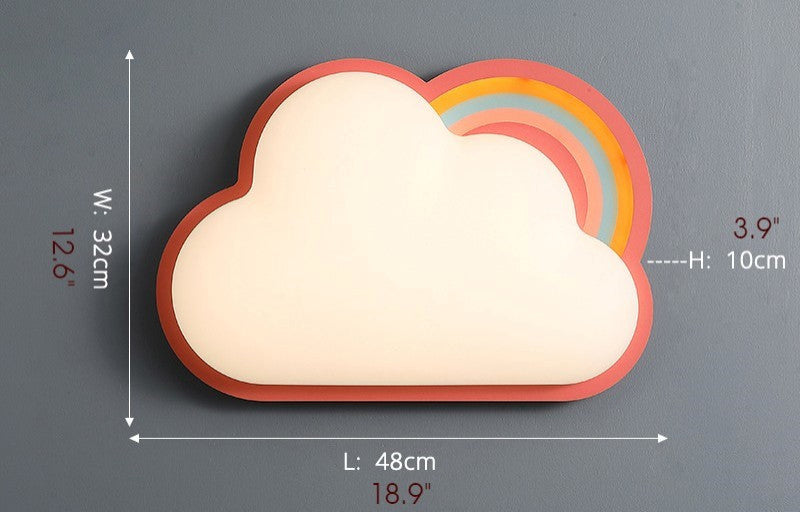 Thuin | Cloud Shaped LED Ceiling Light for kids room, Pink