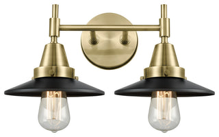 Innovations 447-2W-AB-M6-BK Caden 2 Light Bath Vanity Light, Antique Brass