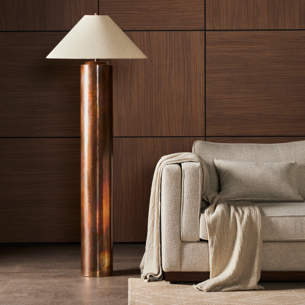 Seaton Floor Lamp, Iridescent Acid Wash