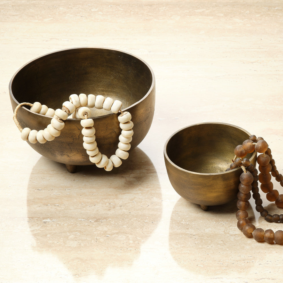 Relic Metal Footed Bowl, Small