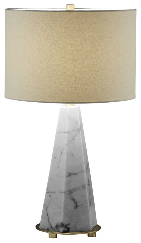 Cyan Opaque Storm Table Lamp 11217, White