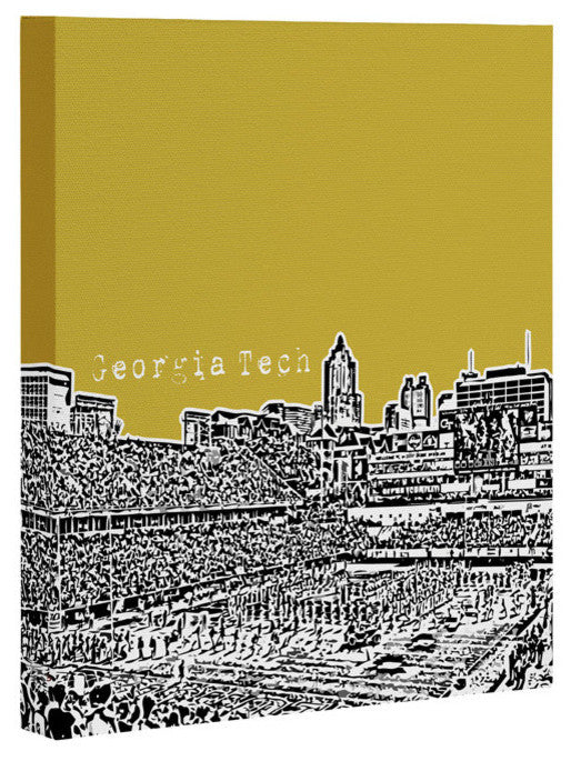 Deny Designs Bird Ave Georgia Tech Yellow Art Canvas