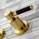 Two-Handle Wall Mount Tub Faucet, Brushed Brass