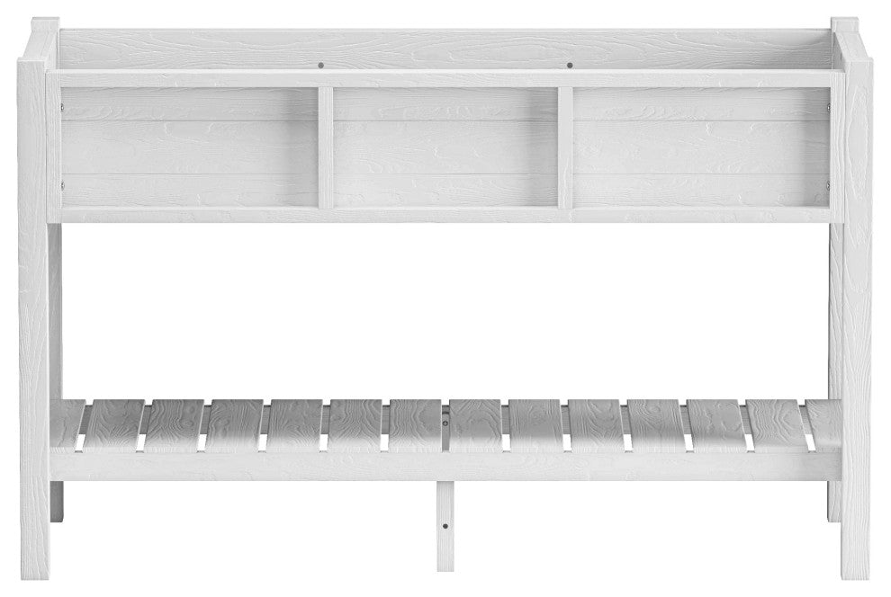 Rectangular Garden Planter Box Raised Garden Bed for Outdoor Balcony, White