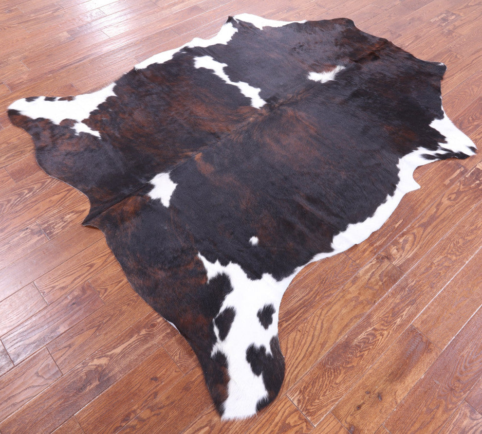 Tricolor Natural Cowhide Rug 6' 11" X 6' 5" C1584