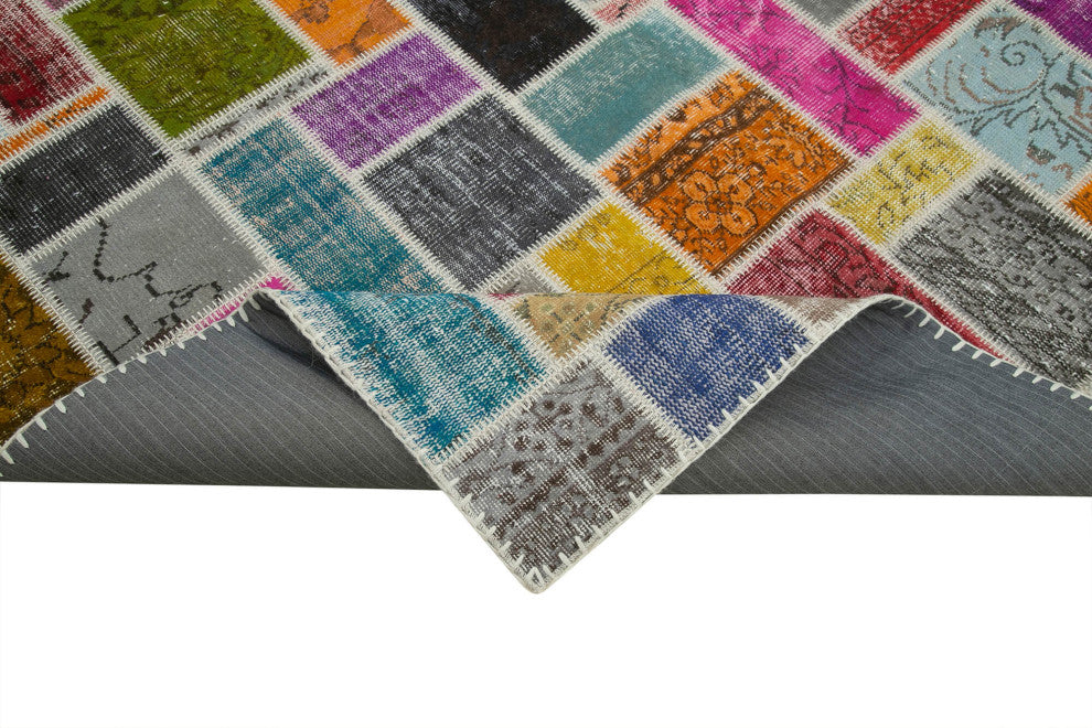 Rug N Carpet - Handmade Anatolian 6' 10" x 9' 9" Antique Patchwork Area Rug