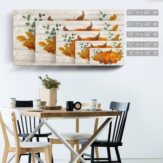 Pumpkin Harvest Wrapped Canvas Autumn Wall Art