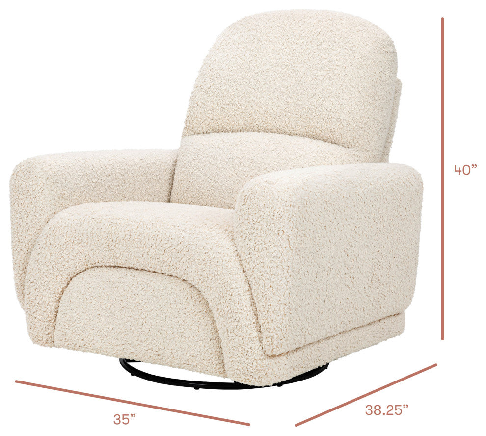 Rainbow Recliner and Swivel Glider, Teddy Loop, Almond Teddy Loop