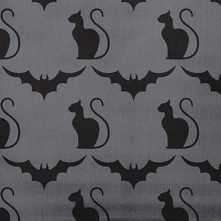 16" x 16" Cats and Bats Decorative Throw Pillow, Steel Gray