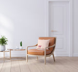 16"x16" Modern Monogram Decorative Throw Pillow, Cranberry