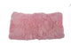 HomeRoots 17" Pink Genuine Tibetan Lamb Fur Pillow With Microsuede Backing