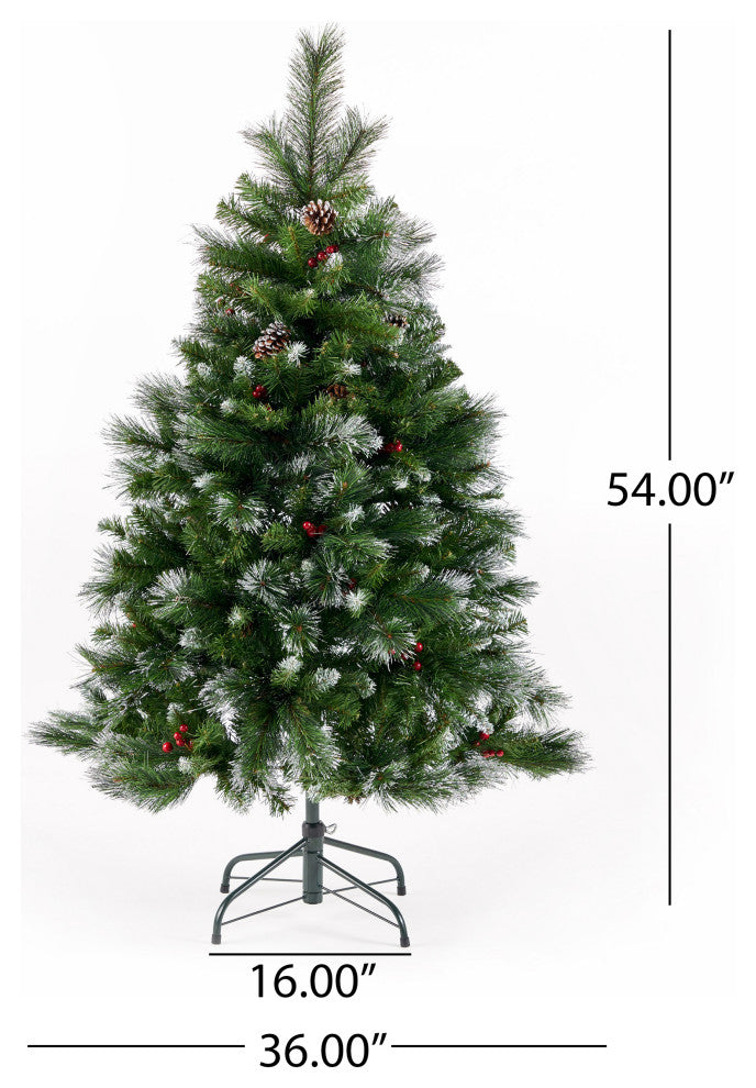 4.5' Mixed Spruce Artificial Christmas Tree, Unlit