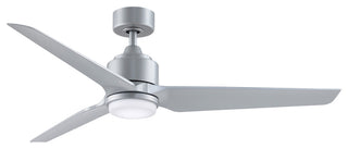 Fanimation TriAire Custom Ceiling Fan with LED Light, Silver, 56"
