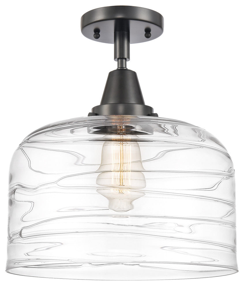 Innovations 447-1C-BK-G713-L-LED 1-Light Flush Mount, Matte Black