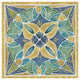"Free Bird Mexican Tiles II" Digital Paper Print by Daphne Brissonnet, 20"x20"