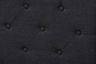 Carolina Fabric Button Tufted Upholstered Daybed, Dark Gray, Queen
