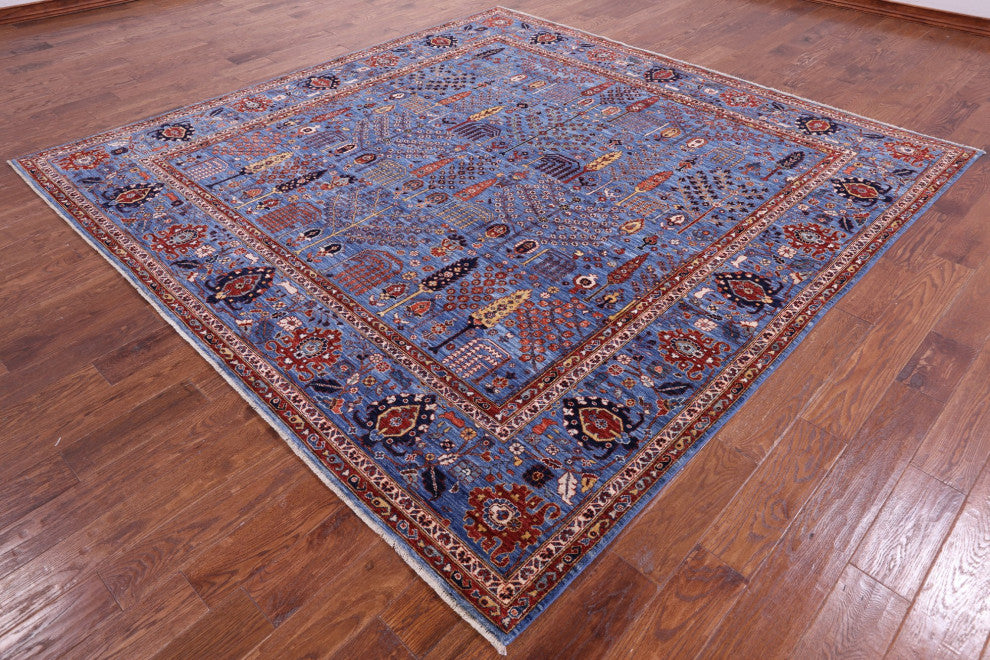 9' Square Persian Ziegler Handmade Rug - Q12888