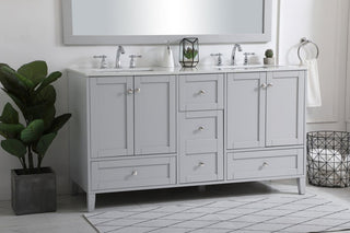 22" Traditional Grey-Light Bathroom Vanity
