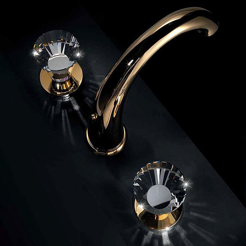 Artik Luxe 3-hole Bathroom Faucet, Gold, Without pop-up drain