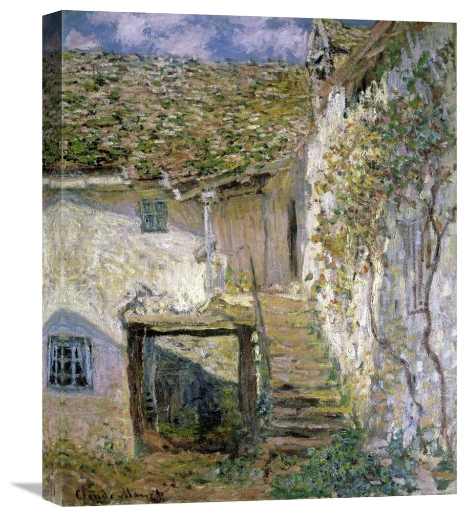 "The Staircase" Stretched Canvas Giclee by Claude Monet, 18"x22"