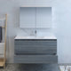 Fresca Catania 48" Ocean Gray Wall Hung Vanity With Medicine Cabinet