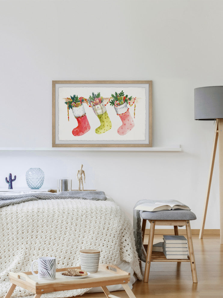 "Santa Was Here" Framed Painting Print, 30x20