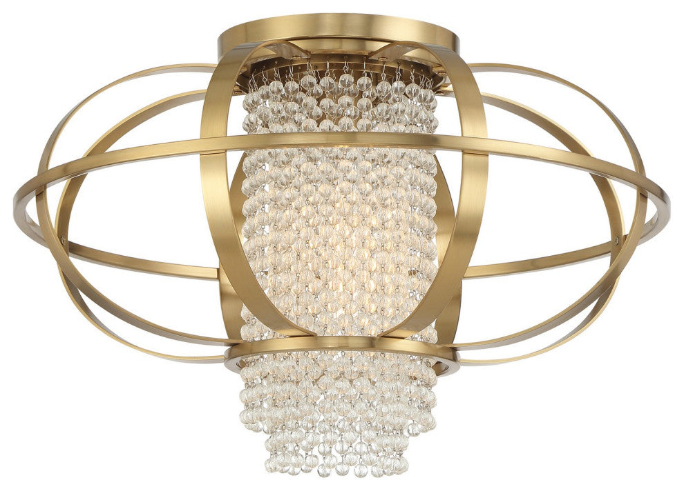 Idlewild 1-Light Ceiling Light, Warm Brass