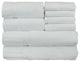 Towel Turkish Cotton Eight Piece Towel Set, White, Piano, Set of 8
