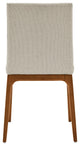 Devon Dining Side Chair Walnut Legs Set of 2, Cardiff Cream, Fabric