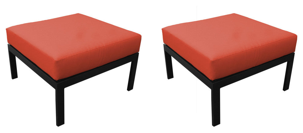 kathy ireland Madison Ave. Ottoman 2 Per Box, Persimmon