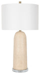 Polyresin 32" Table Lamp with Linen Shade, Yellowish Brown (Set of 2)
