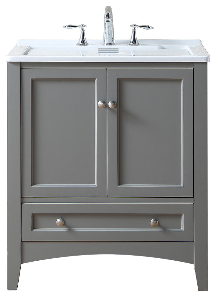 Stufurhome Delia 30" Laundry Utility Sink, Gray
