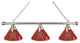 Holland University of Maryland 3-Shade Billiard Light - Chrome Fixture