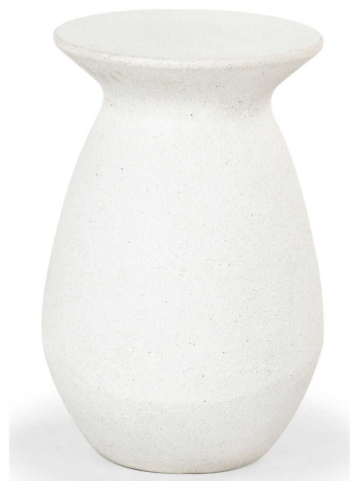 Safavieh Couture Dynah Concrete Accent Table, Ivory