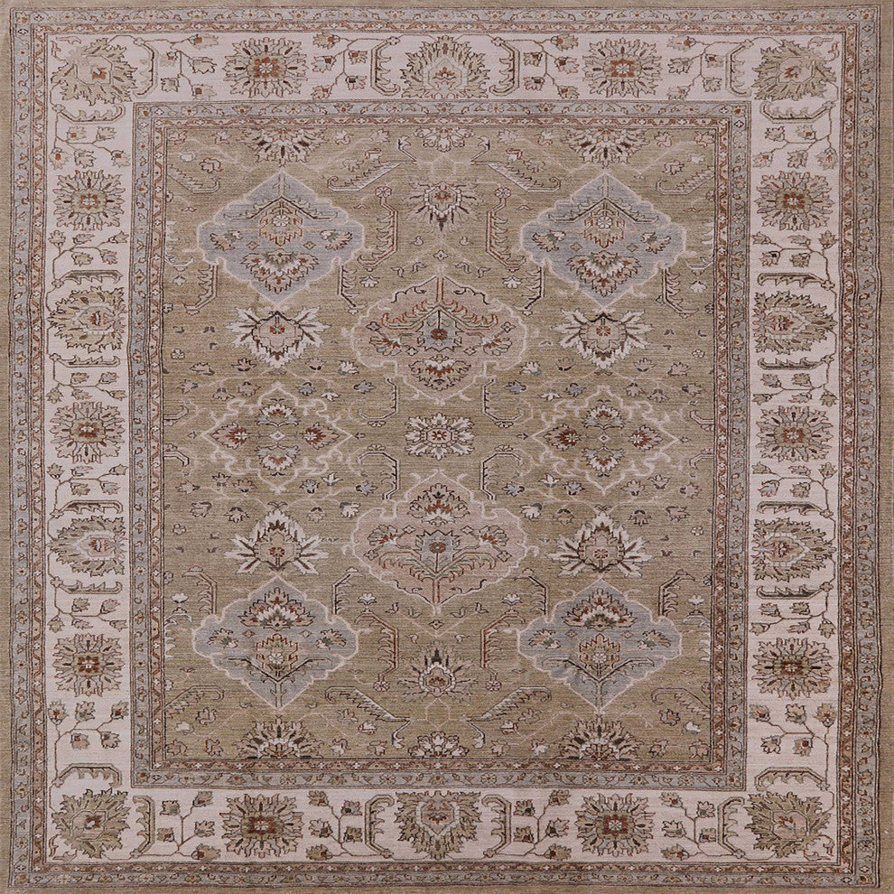 Ahgly Company Indoor Square Mid-Century Modern Area Rugs, 8' Square