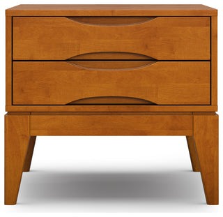 Harper Solid Hardwood End Table, Teak Brown
