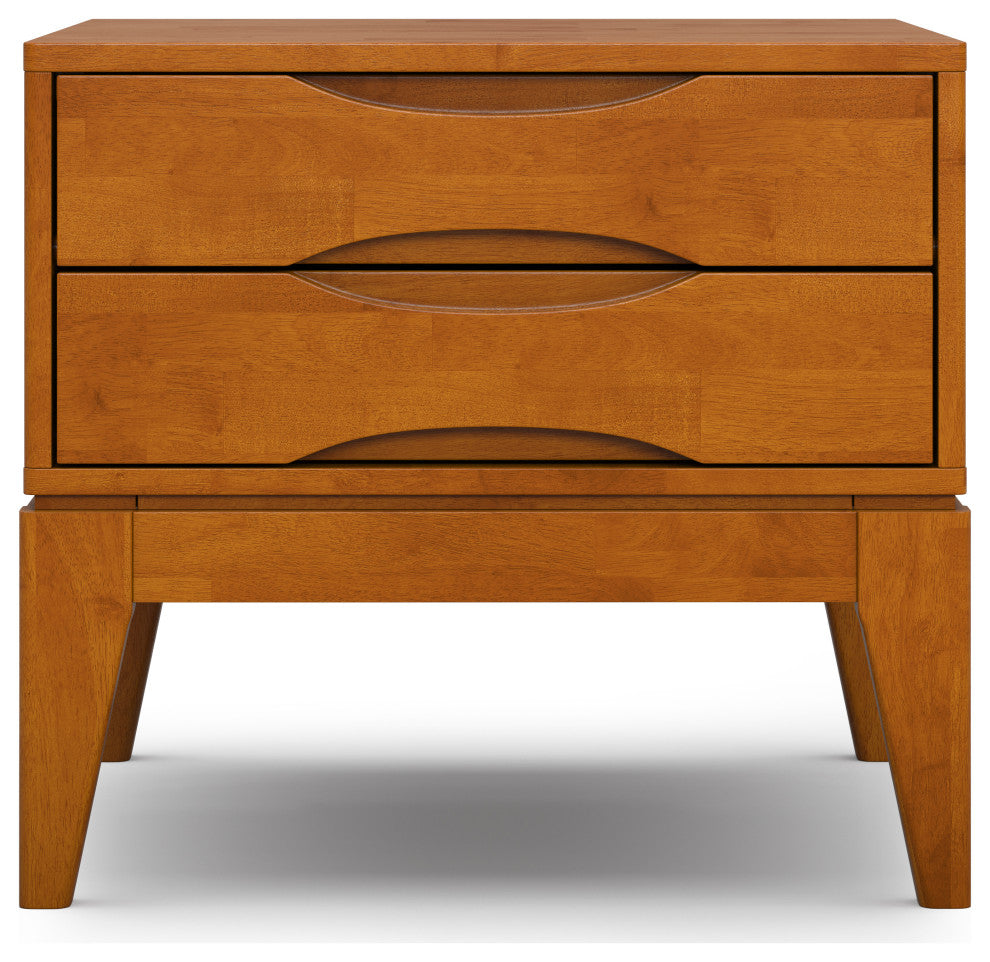 Harper Solid Hardwood End Table, Teak Brown