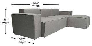 Bridgetown Luxury Modular Sectional Sofa, Gray