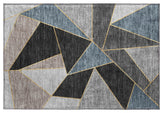 Premium Machine Washable Mayfield AMF636 Blue 1'8" x 2'6" Rug