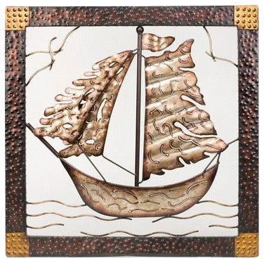 Metal Framed Ship Sculpture