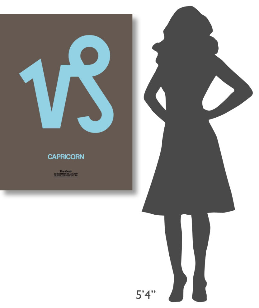 "Capricorn Zodiac Sign Blue" Fine Art Print
